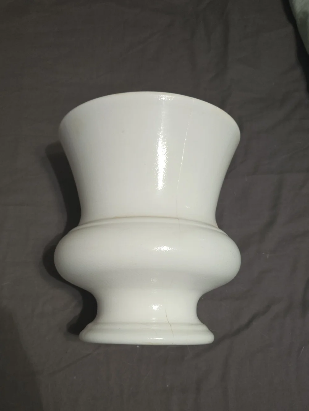 White Hard Plastic Accent Vase